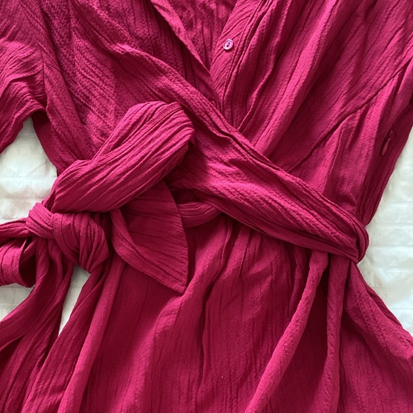 Zara fuchsia wrap dress - Picture 3 of 4